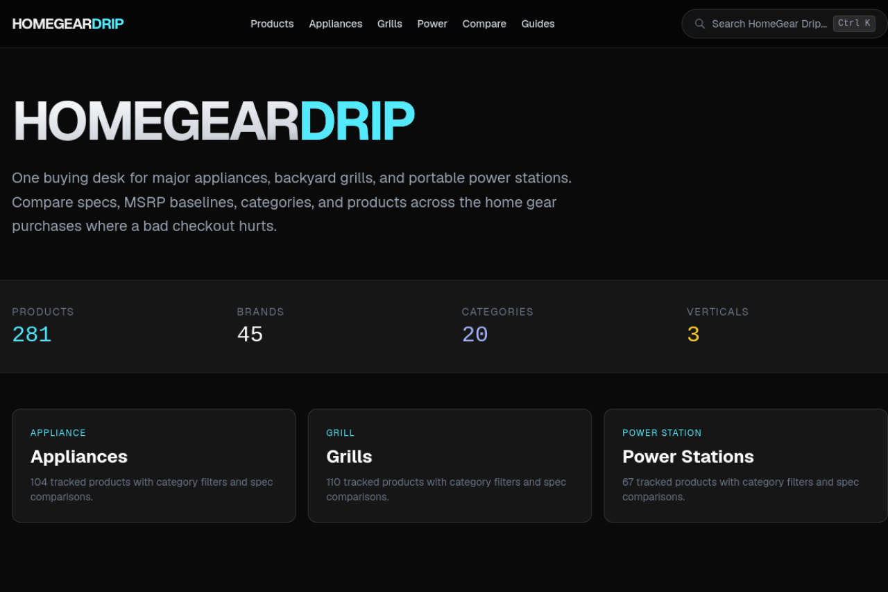 HomeGear site preview