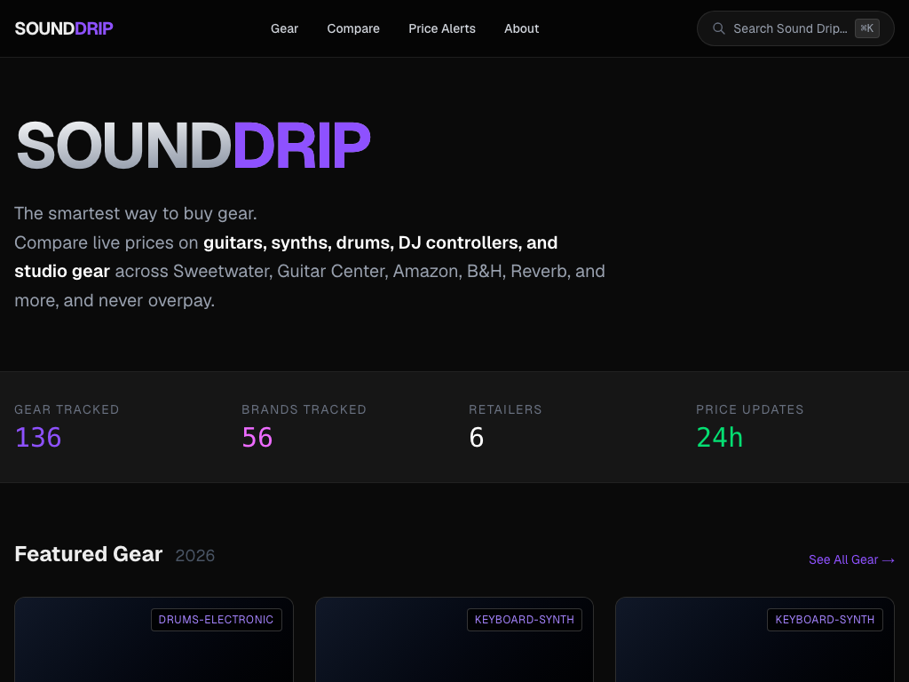 Sound Drip site preview