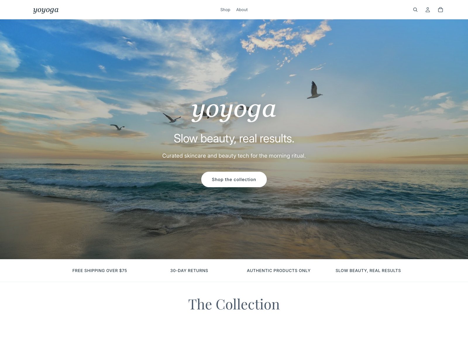 yoyoga, curated skincare shop