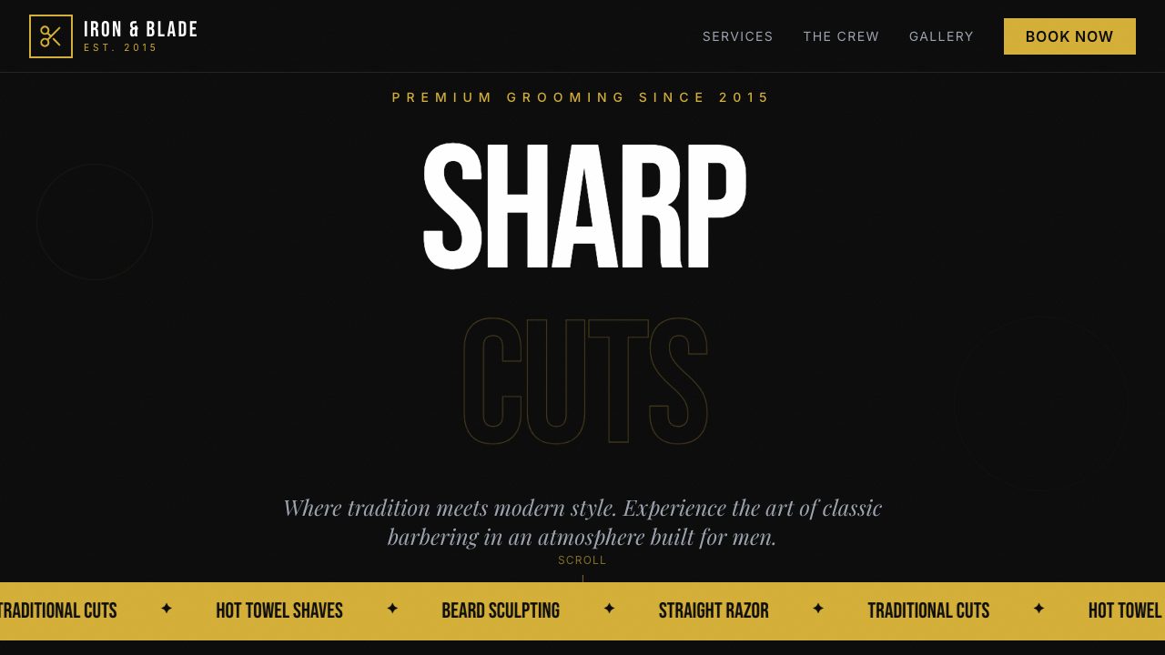 Shear Edge Cuts demo site preview