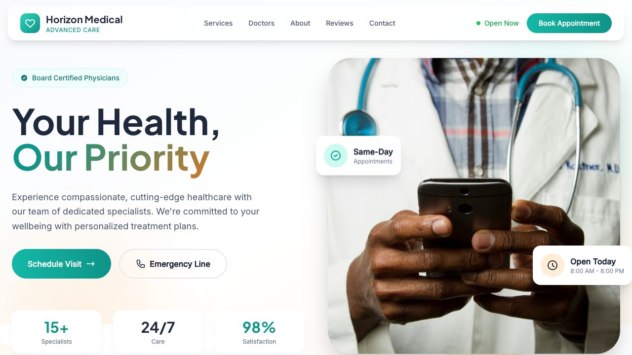 Medical Practice demo site preview